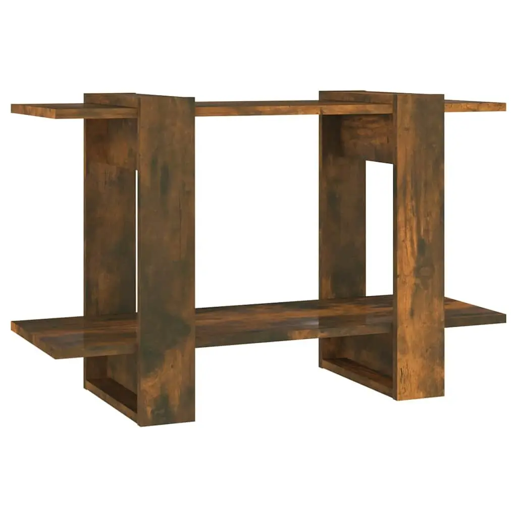 Brown Book Cabinet Storage Organiser Room Divider Standing Shelf 80x30x51cm