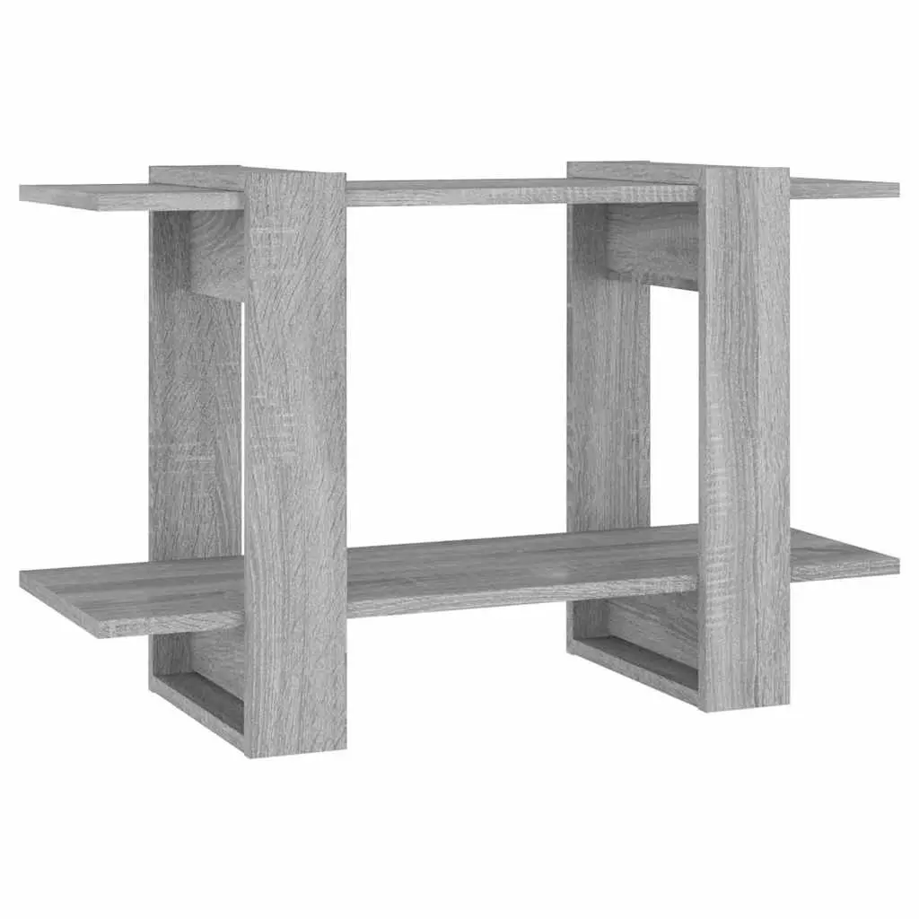 Book Cabinet Room Divider Storage Shelving Unit Grey Sonoma Oak 80W x 30D x 51H cm