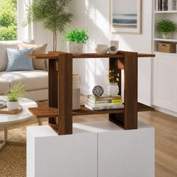 Book Cabinet Room Divider Shelf Brown Oak 80x30x51cm Storage Organiser