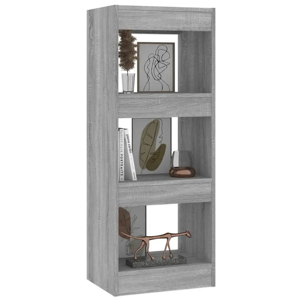 Book Cabinet Room Divider Grey Sonoma Wooden Shelving Unit Storage Organiser