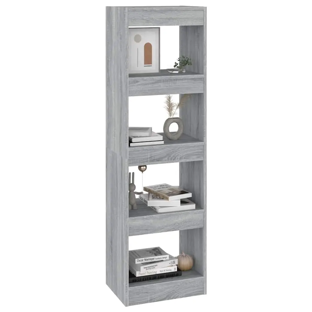 Book Cabinet Room Divider Tall Bookshelf Grey Standing Shelving Storage Unit