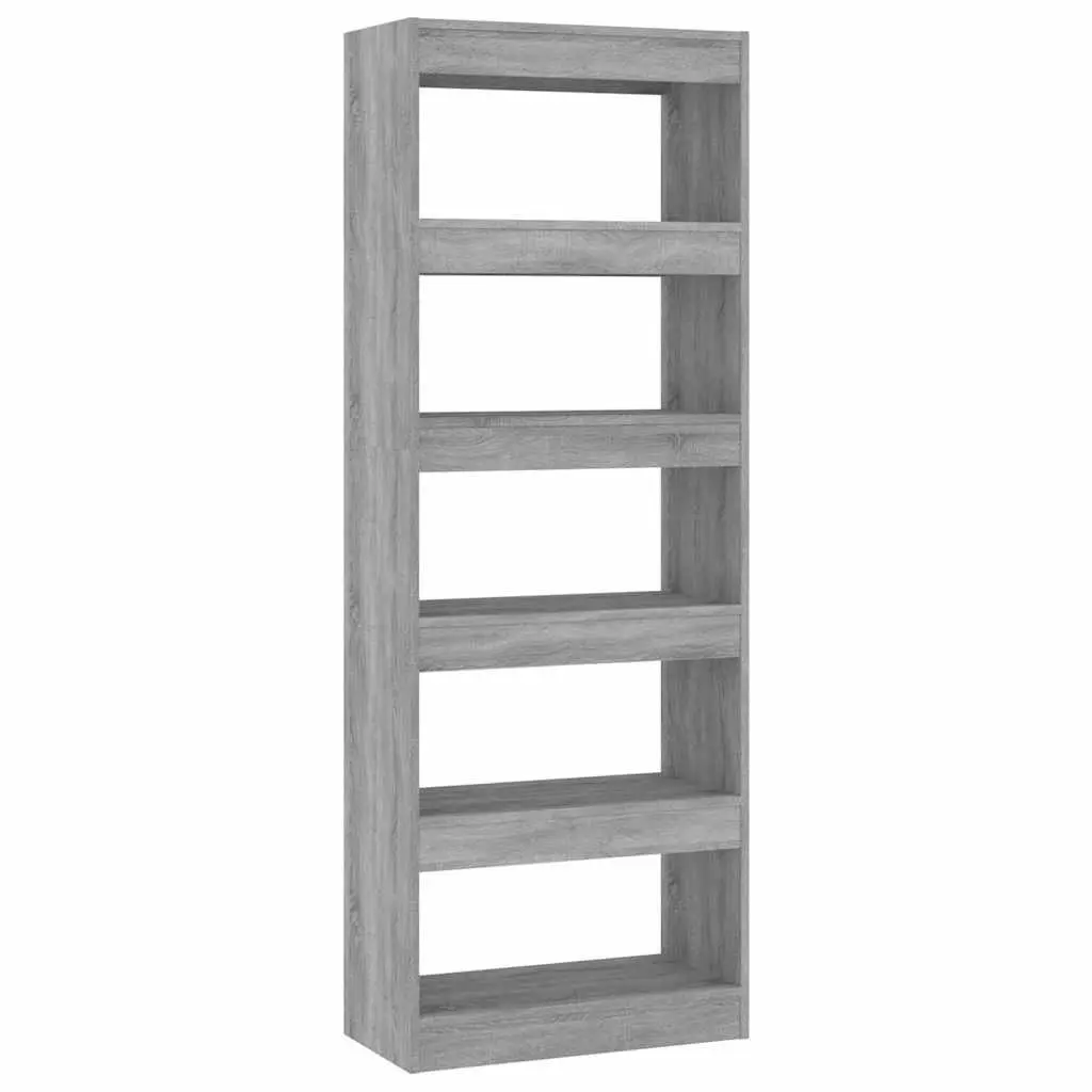 Book Cabinet Room Divider Engineered Wood 60x30x166cm Grey Sonoma