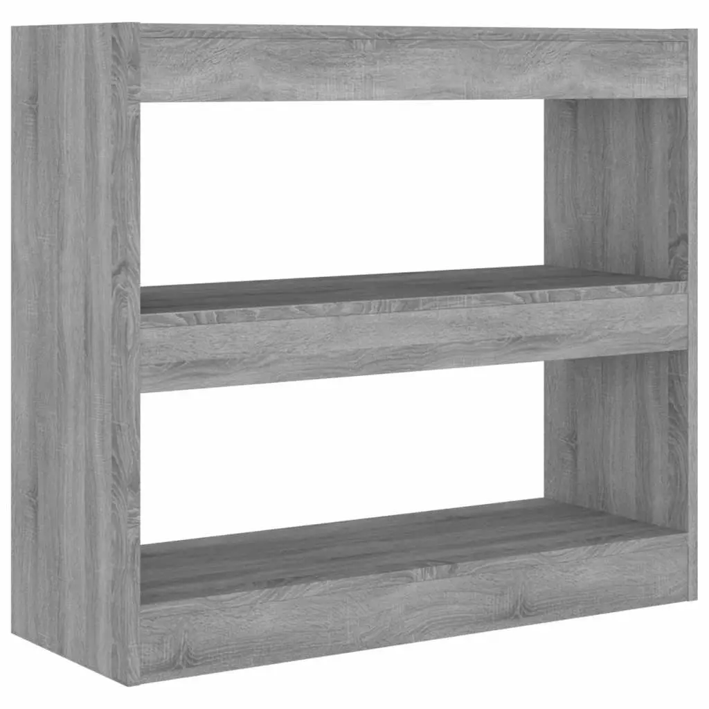 Book Cabinet Engineered Wood 80x30x72cm Grey Shelving Unit Storage Bookcase