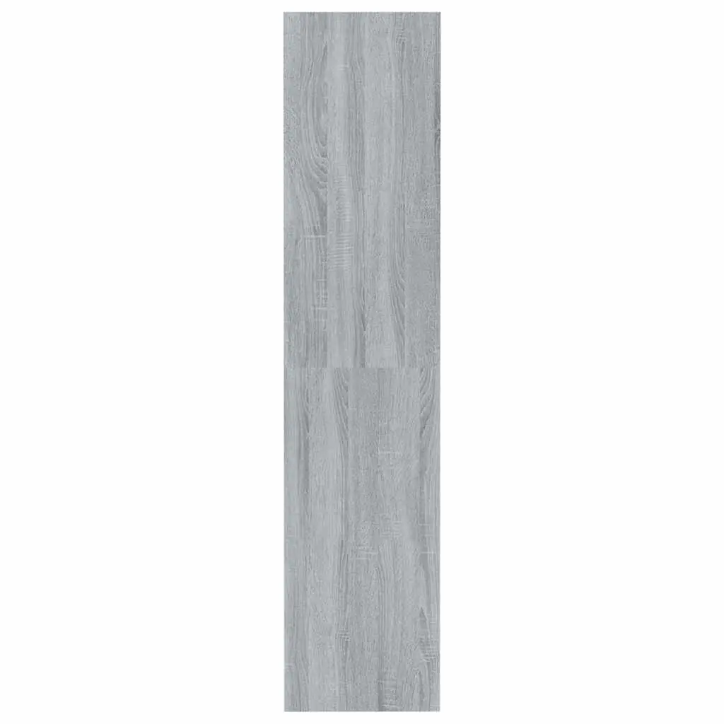 Book Cabinet Wooden 80x30x135cm Grey Room Divider Shelving Storage Bookcase