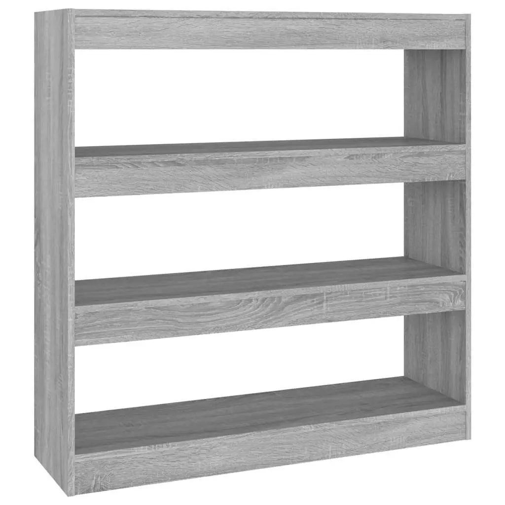 Open Shelving Unit Grey Sonoma Book Cabinet Storage Organiser 100x30x103cm Room Divider