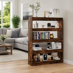 Practical Brown Book Cabinet Room Divider for Your Home