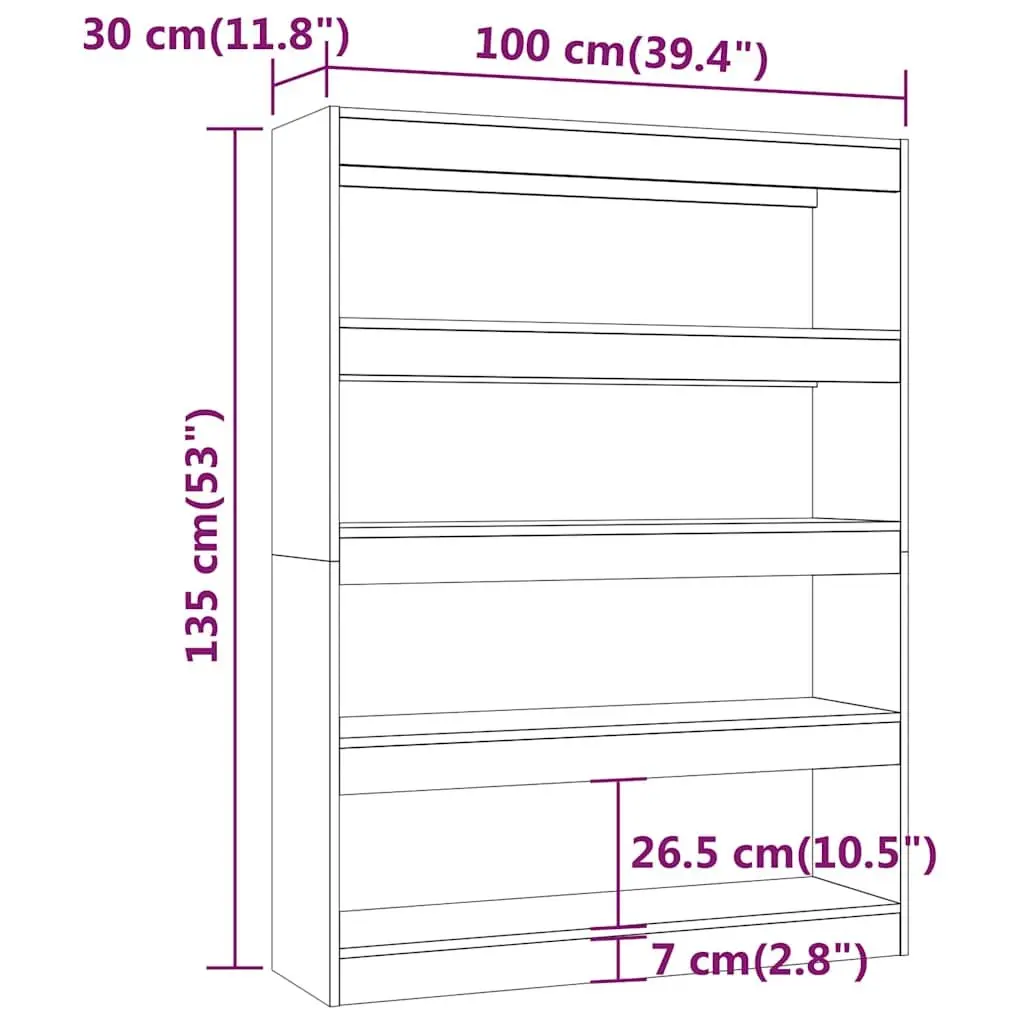 Book Cabinet Room Divider Grey Shelving Storage Unit Organiser Display Stand