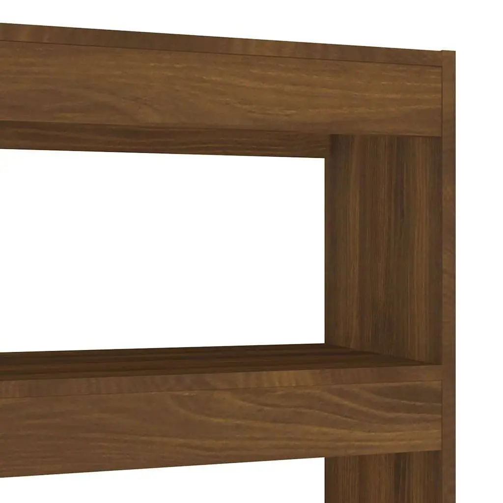 Brown Oak Bookcase Storage Unit Shelving Room Divider 100cm Wide 30cm Deep 135cm High