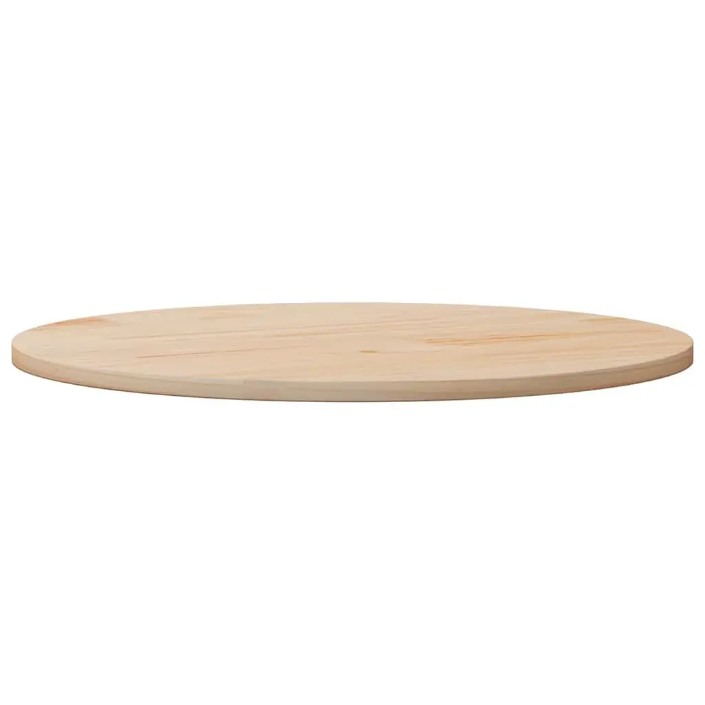 Round Table Top Solid Pinewood Brown 90cm Indoor Dining Coffee Surface