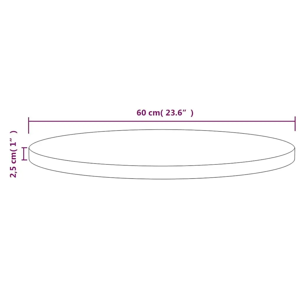 White Round Tabletop for Home Use Ø60cm