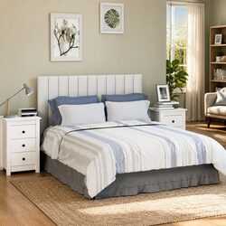 Practical White Bedside Cabinets with 3 Drawers - 2 pcs