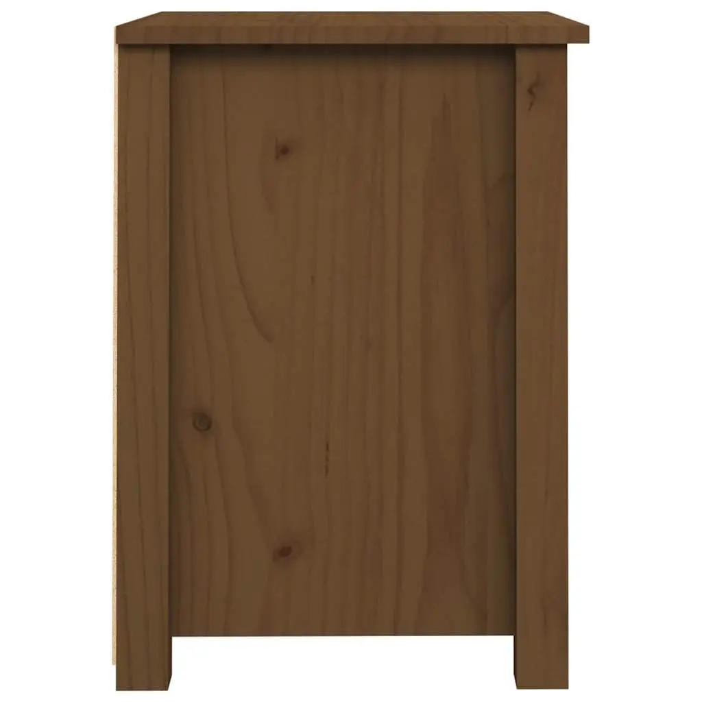 Bedside Cabinet Solid Wood Pine 40 x 35 x 49 cm Brown Nightstand Storage Drawer Furniture