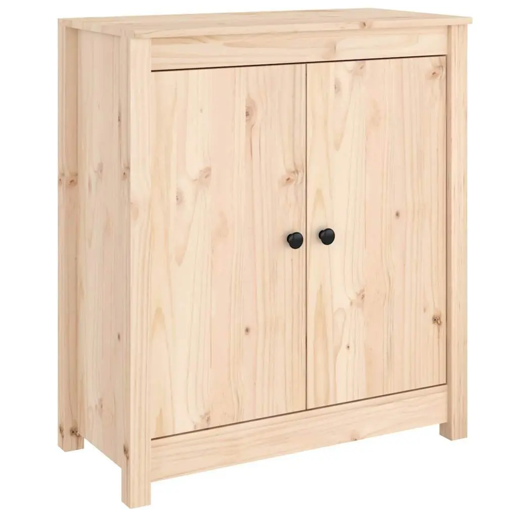 Solid Wood Pine Sideboard Storage Cabinet 70x35x80cm Brown