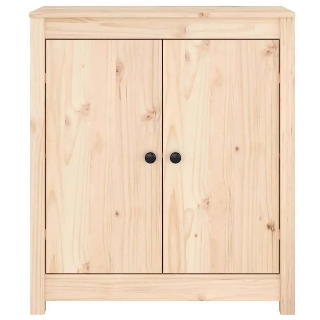 Solid Wood Pine Sideboard Storage Cabinet 70x35x80cm Brown