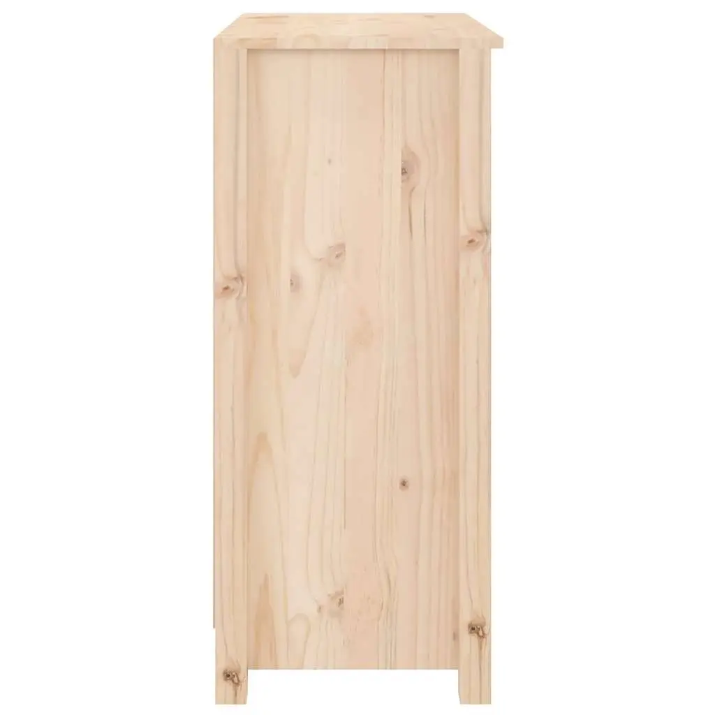 Solid Wood Pine Sideboard Storage Cabinet 70x35x80cm Brown