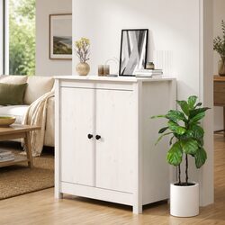 Functional White Wooden Sideboard for Home Use
