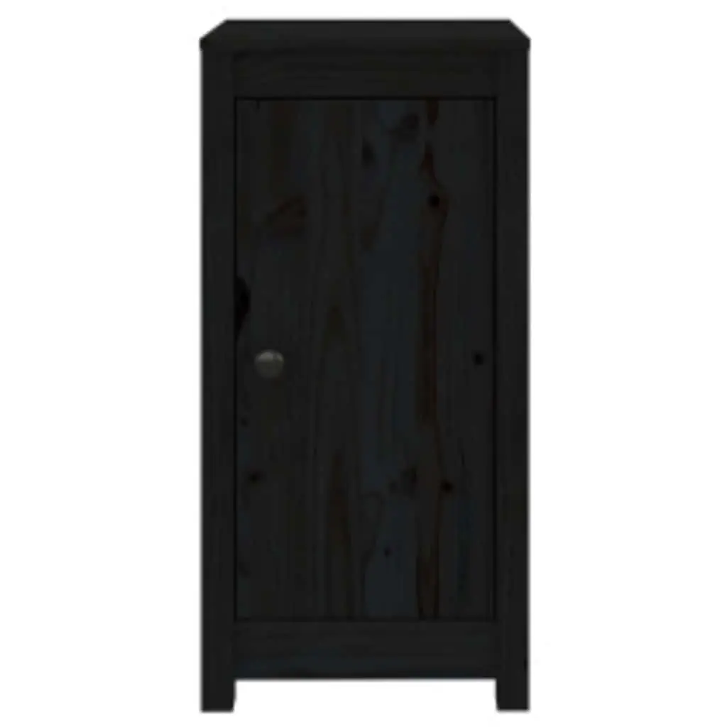 Sideboards Solid Pine Wood 39 x 35 x 80 cm Black 2 pcs