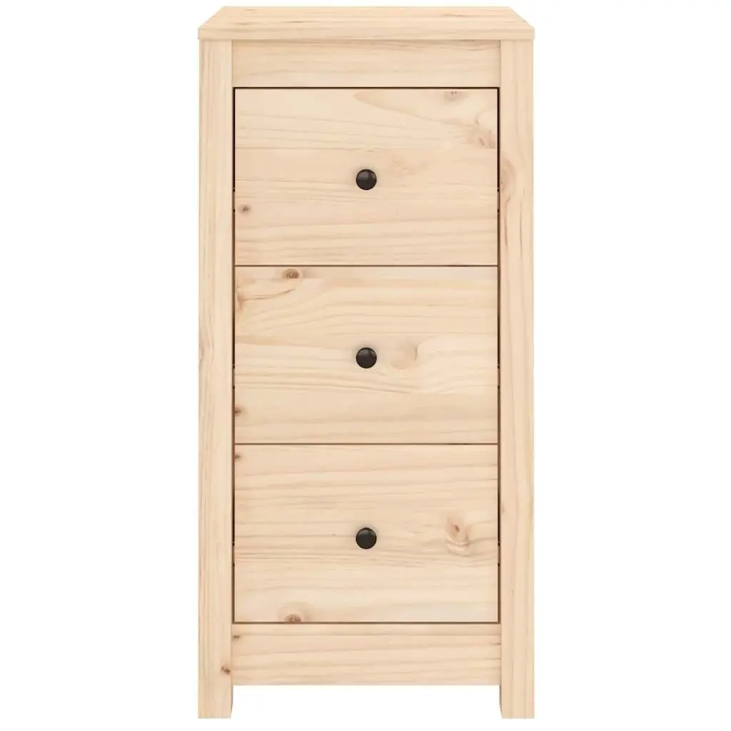Solid Wood Pine Sideboard Cabinet 40x35x80 cm Brown Storage Furniture