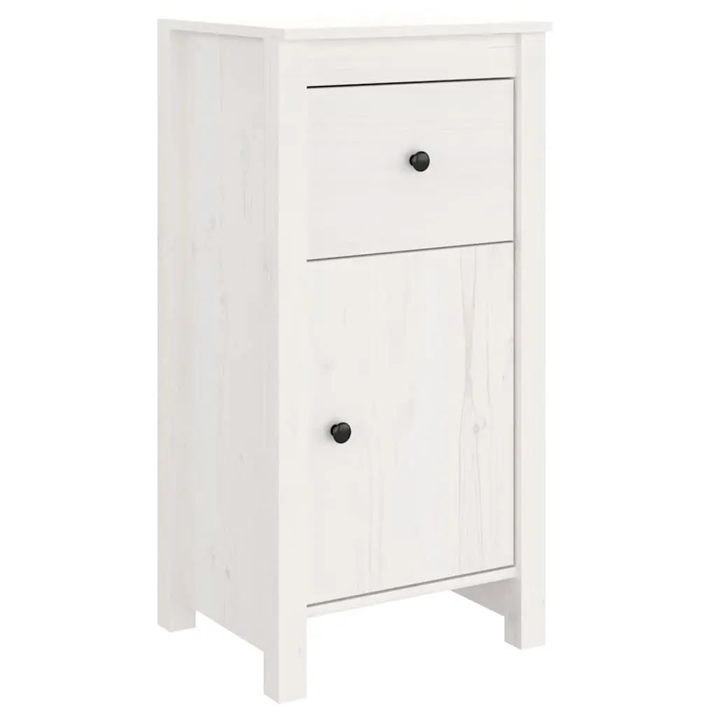 Sideboards 2 pcs White 40x35x80 cm Solid Wood Pine Storage Cabinet Furniture