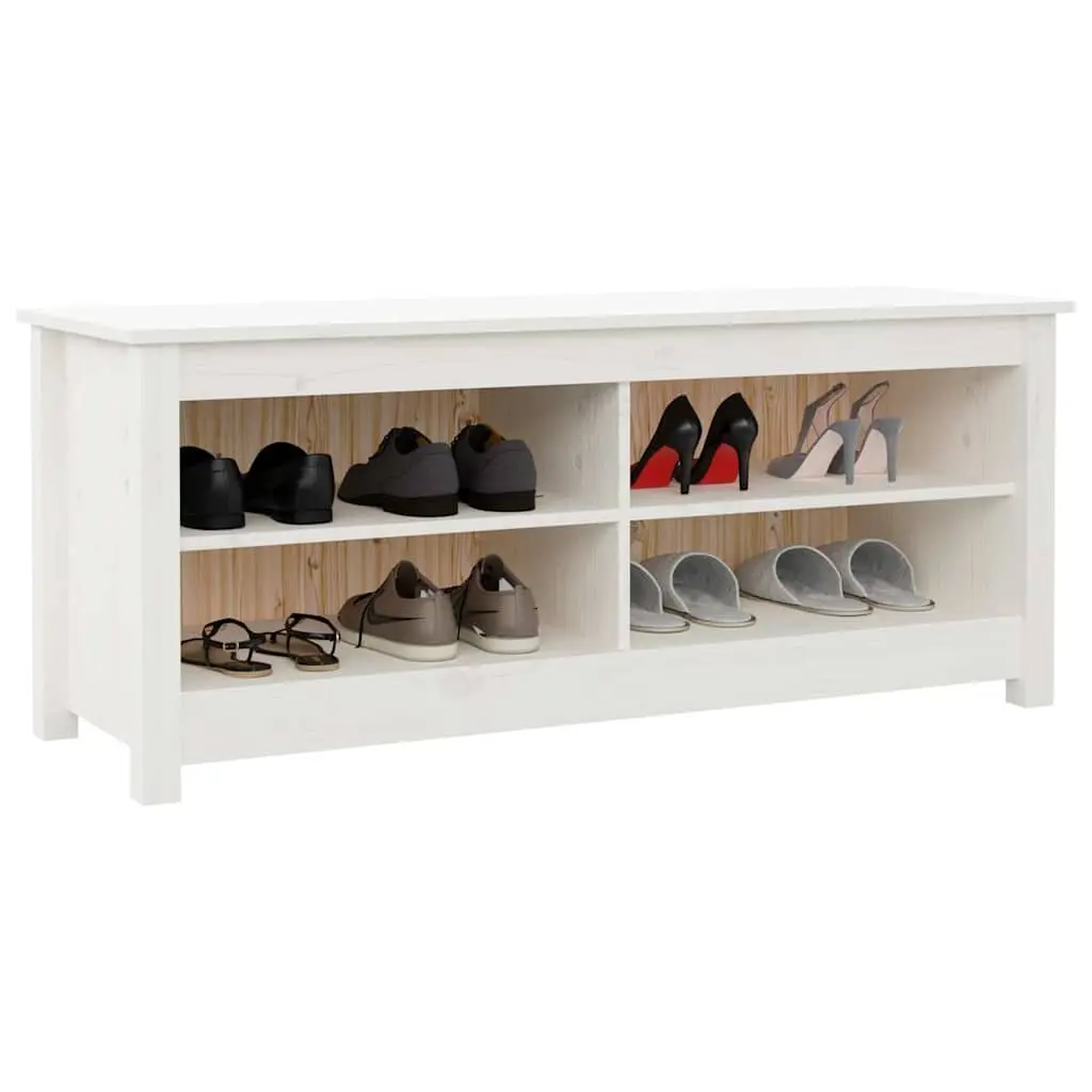 White Shoe Bench for Home Organization