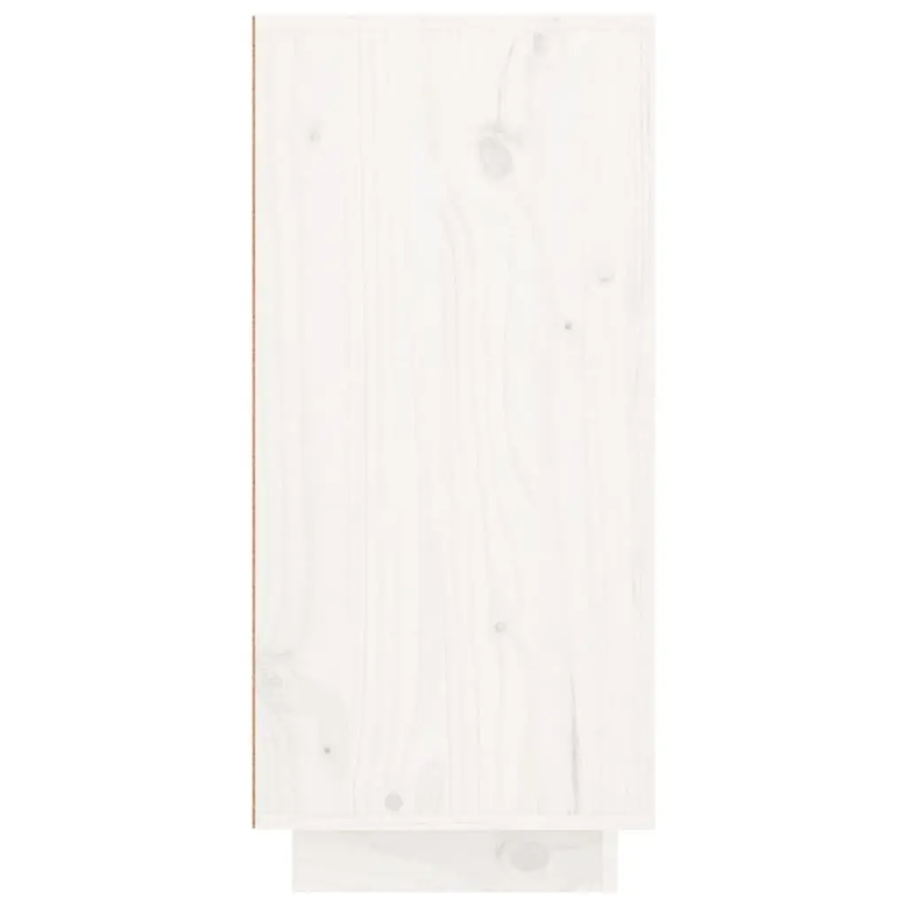 White Solid Pine Wood Storage Cabinet Sideboard with 2 Doors and 3 Drawers for Living Room