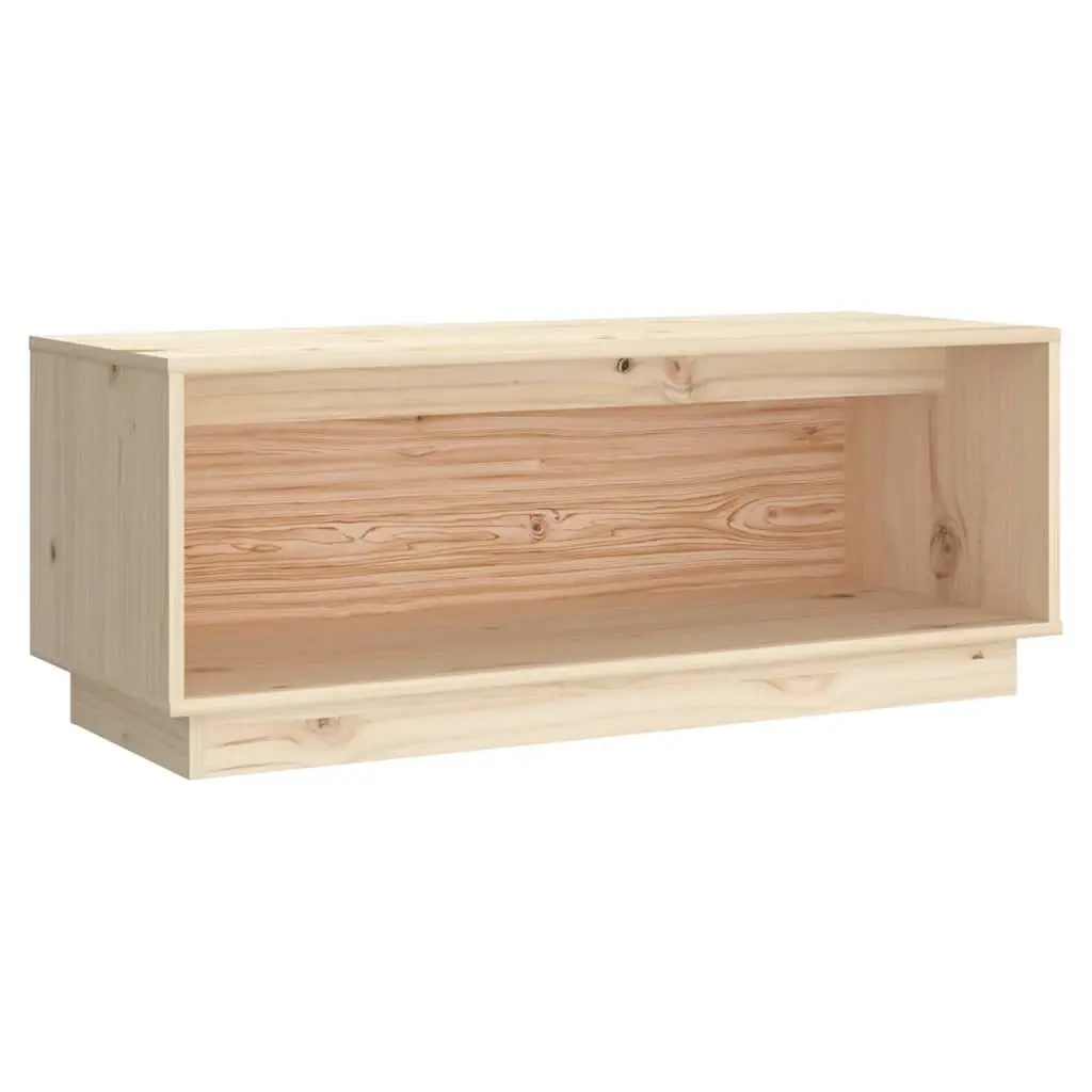 Pine Wood TV Cabinet Brown 90x35x35 cm Living Room Storage Unit