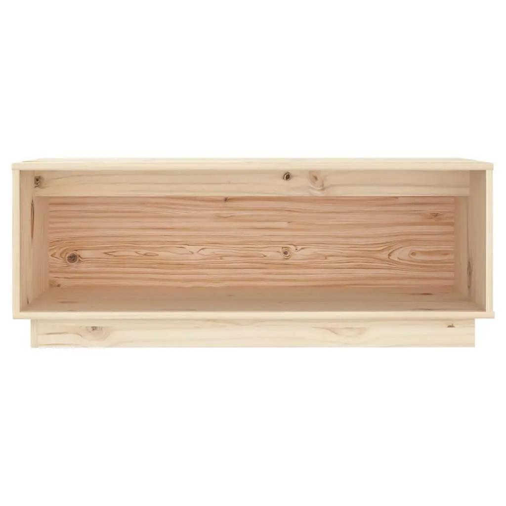 Pine Wood TV Cabinet Brown 90x35x35 cm Living Room Storage Unit