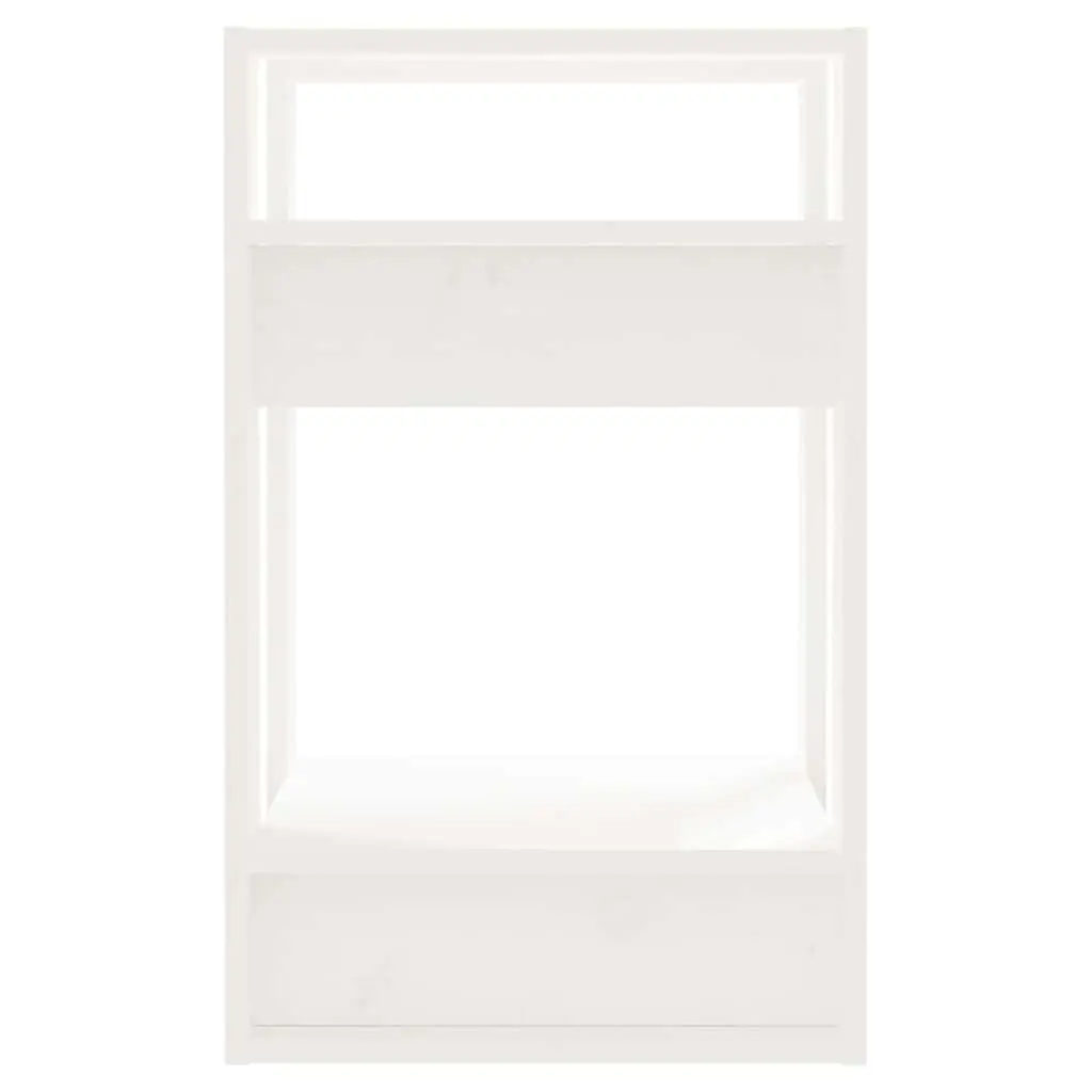 Book Cabinet Room Divider Solid Pine Wood 41W x 35D x 57H cm White
