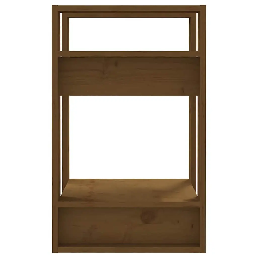 Solid Wood Pine Book Cabinet Room Divider Honey Brown 41x35x57cm Storage Shelf