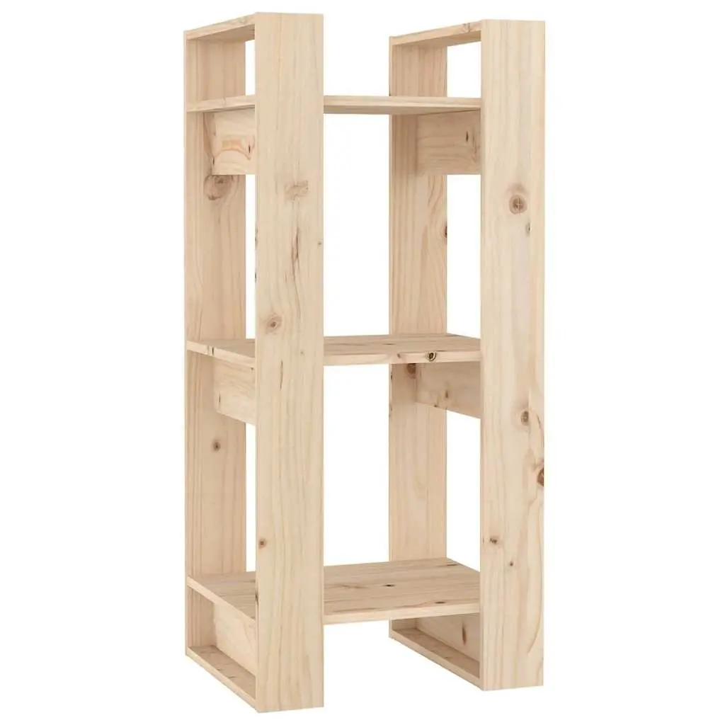 Book Cabinet Solid Pine Wood 41x35x91cm Brown Room Divider Storage