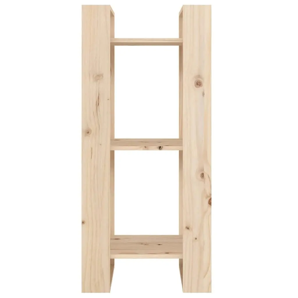 Book Cabinet Solid Pine Wood 41x35x91cm Brown Room Divider Storage