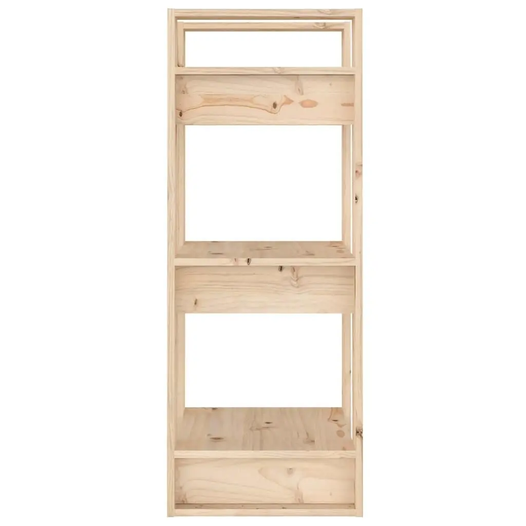 Book Cabinet Solid Pine Wood 41x35x91cm Brown Room Divider Storage