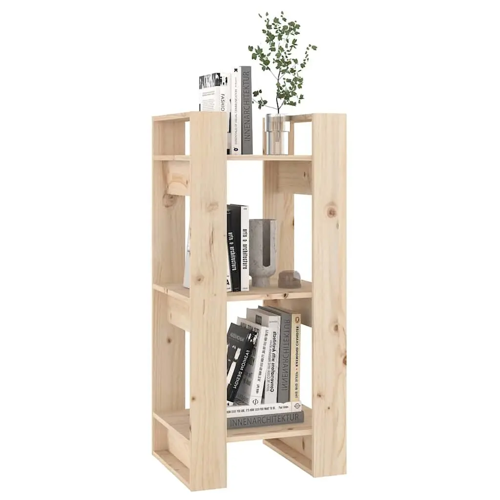 Book Cabinet Solid Pine Wood 41x35x91cm Brown Room Divider Storage