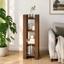 Solid Wood Book Cabinet for Living Spaces 41x35x125 cm