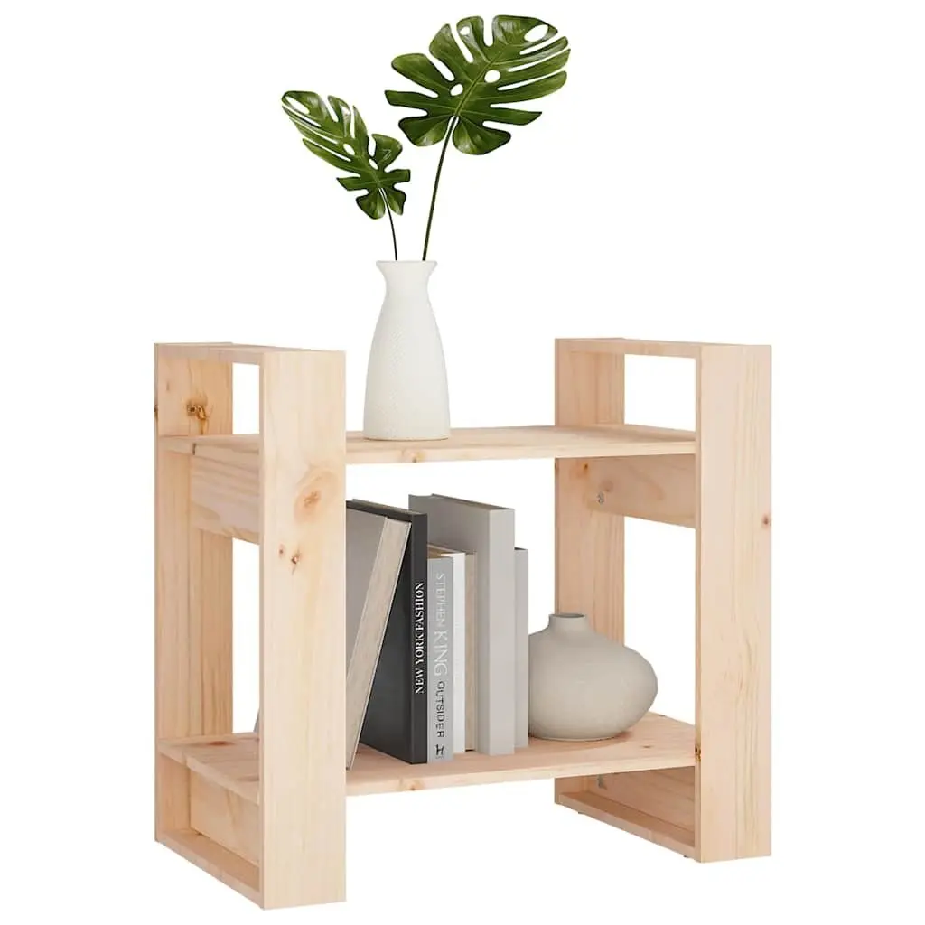 Wooden Book Cabinet Room Divider 60x35x57cm Solid Pine Storage Shelf
