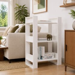 Practical White Book Cabinet for Home Use