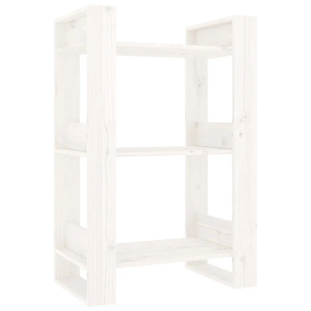 Book Cabinet Solid Pine Wood White 60W x 35D x 91H cm Shelving Storage Organiser