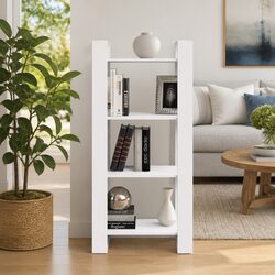 Practical White Book Cabinet for Various Home Areas