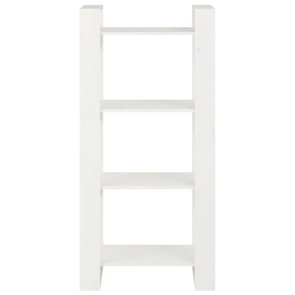 Solid Wood Book Cabinet Room Divider White 60x35x125cm Bookshelf Storage