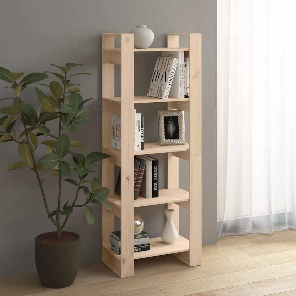 Solid Wood Book Cabinet for Home Use 60x35x160cm