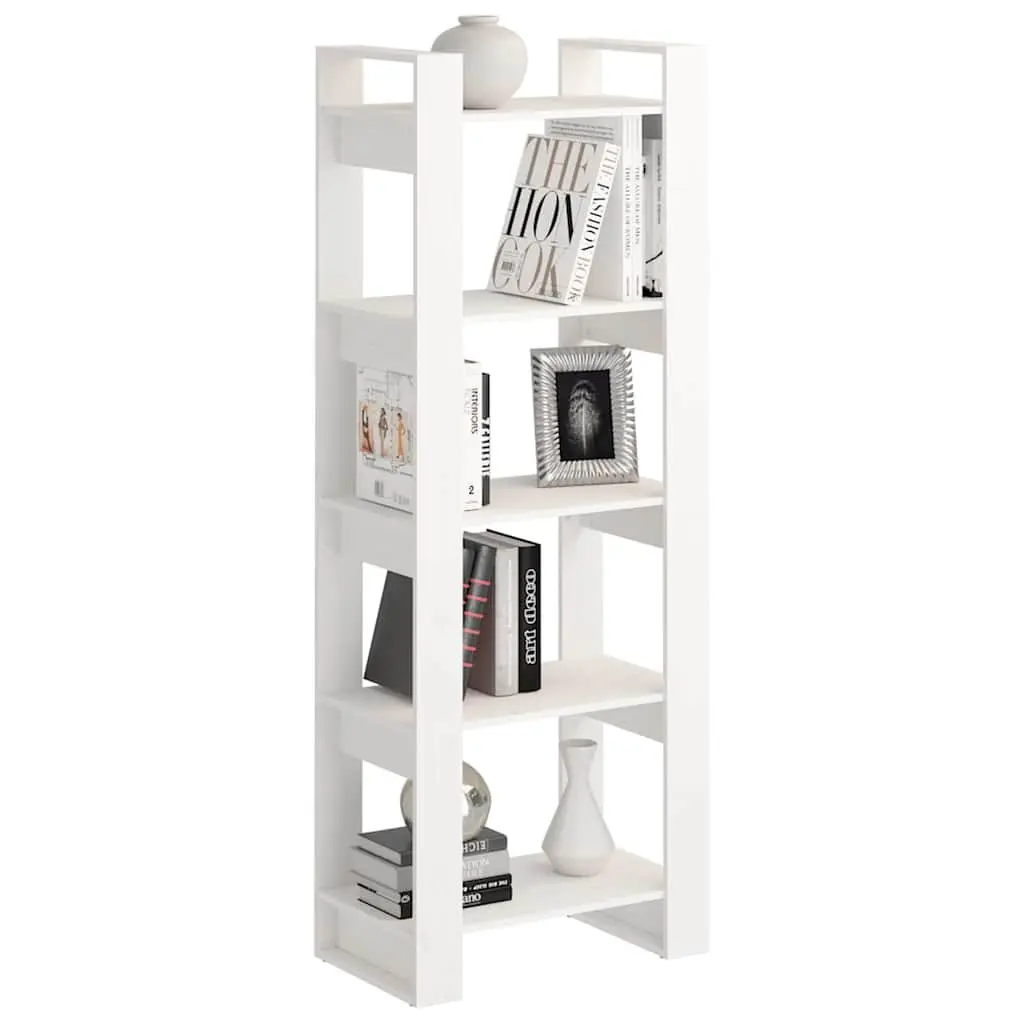 White Book Cabinet Room Divider for Home Spaces