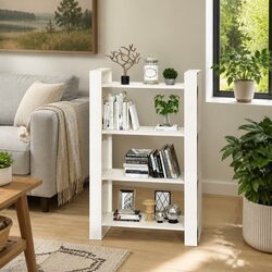 Practical White Pine Wood Book Cabinet for Any Room