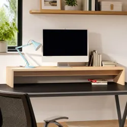Practical Solid Wood Monitor Stand for Home Offices