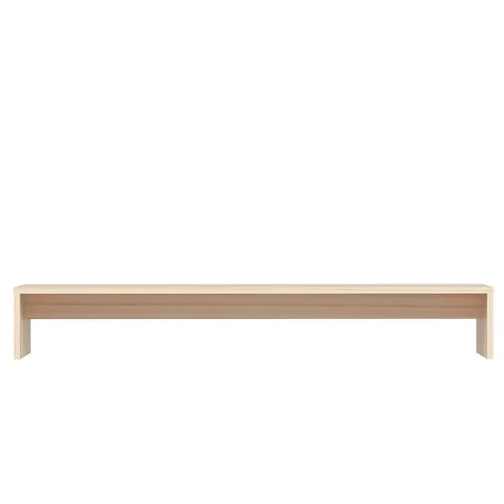 Solid Wood Monitor Stand Pine 100x27x15cm Brown Desktop Riser Keyboard Storage