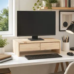 Functional Monitor Stand for Home Office 50x27x15cm