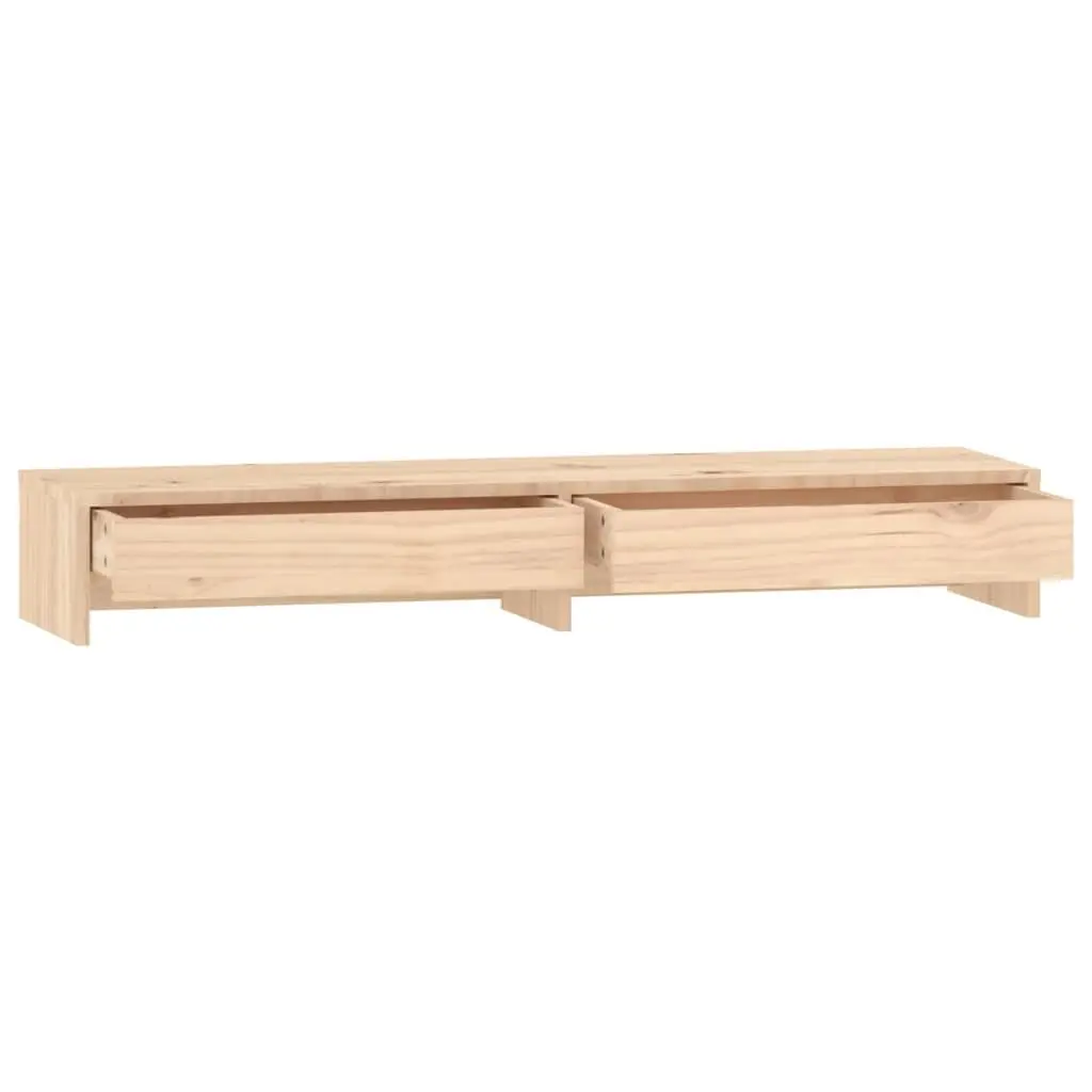 Monitor Stand Riser 100x27x15cm Solid Pine Wood Computer Desktop Keyboard