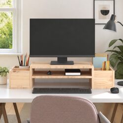 Practical Wooden Monitor Stand for Home Offices