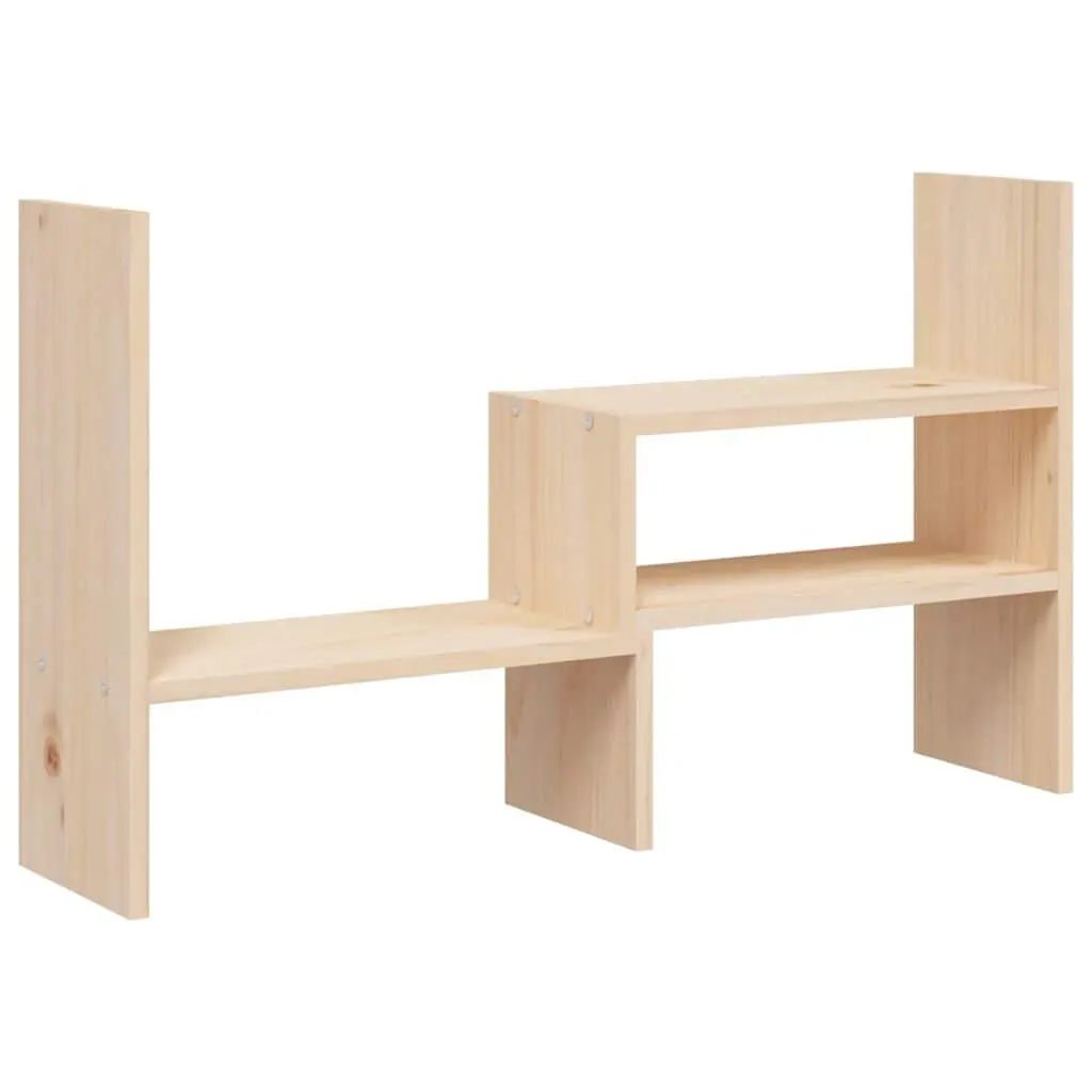 Wooden Monitor Stand Riser Adjustable Solid Pine 39-72cm Brown