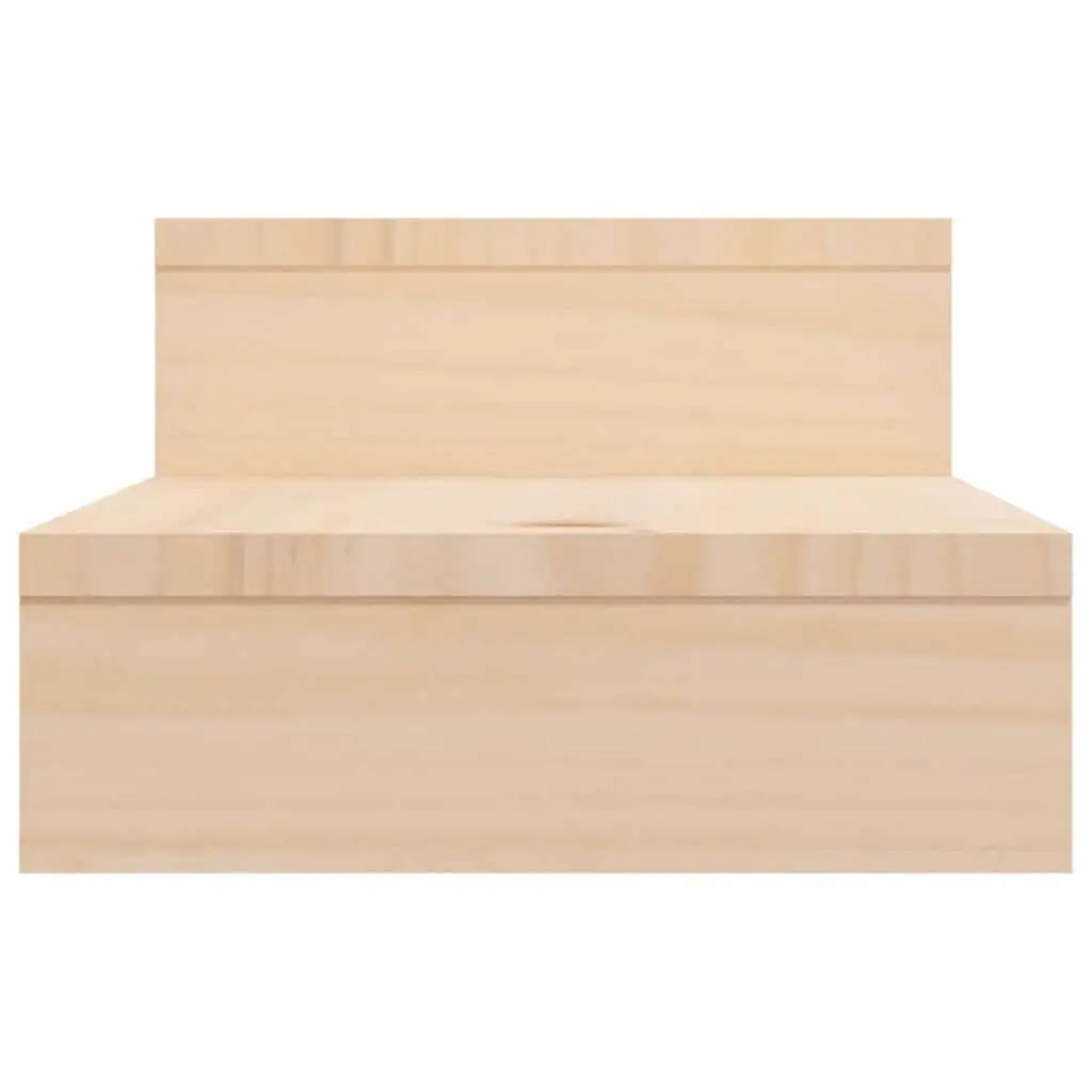 Wooden Monitor Stand Adjustable Solid Pine Wood 52 to 101 cm Brown
