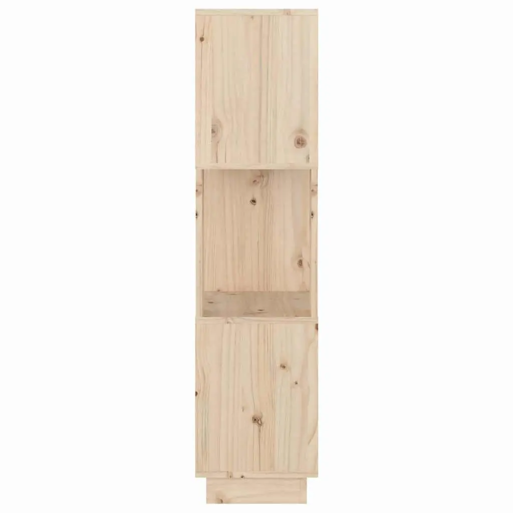 Solid Wood Pine Book Cabinet Room Divider 51x25x101 cm Brown Shelving Unit